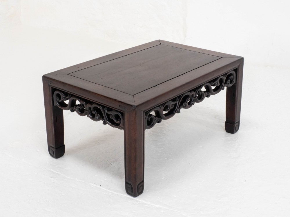 C19th Qing Chinese Small Rosewood Coffee Table (Opium Low Table) View VI