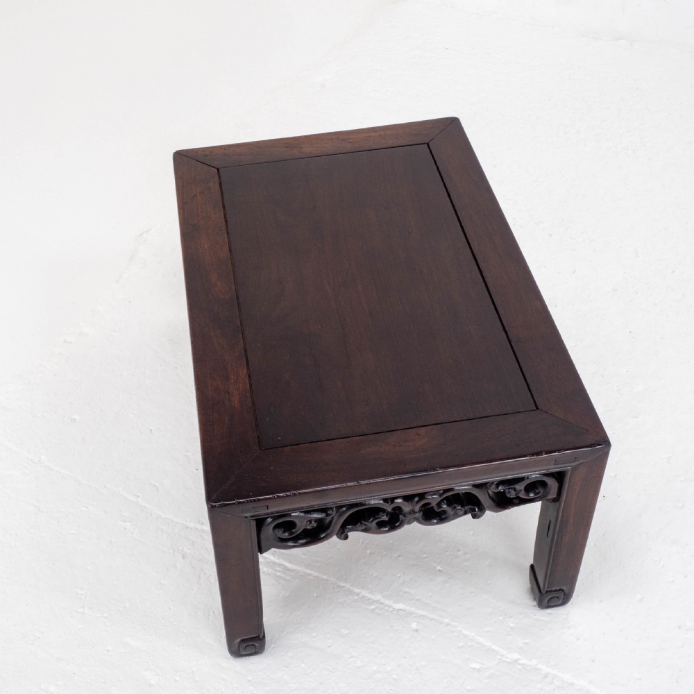 C19th Qing Chinese Small Rosewood Coffee Table (Opium Low Table) View IX