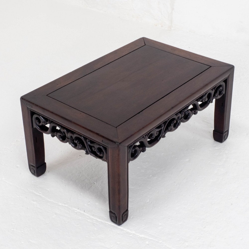 C19th Qing Chinese Small Rosewood Coffee Table (Opium Low Table) View XII