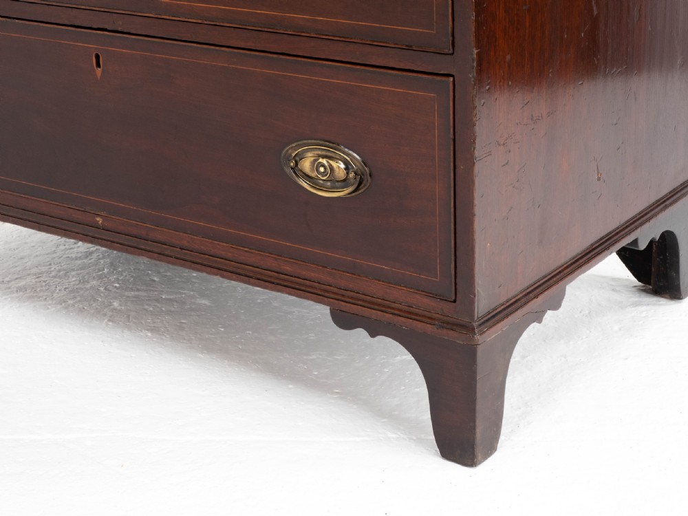 Georgian Mahogany Inlaid Split Chest of Drawers (Regency Campaign) View VIII