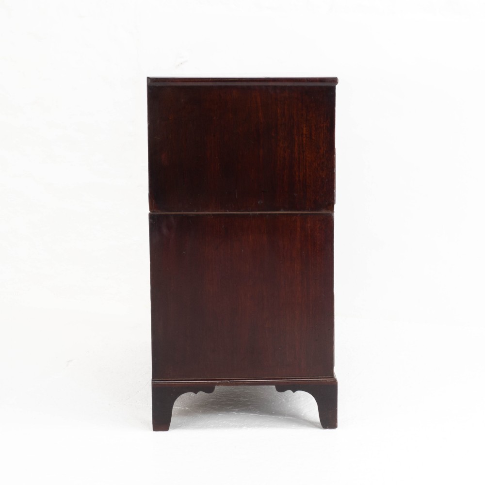 Georgian Mahogany Inlaid Split Chest of Drawers (Regency Campaign) View IX