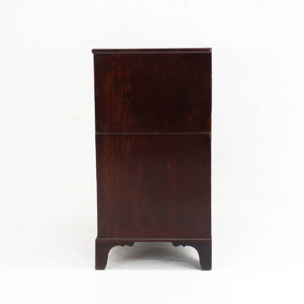 Georgian Mahogany Inlaid Split Chest of Drawers (Regency Campaign) View XII