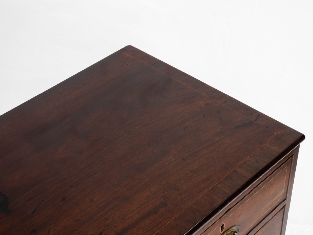 Georgian Mahogany Inlaid Split Chest of Drawers (Regency Campaign) View XVI