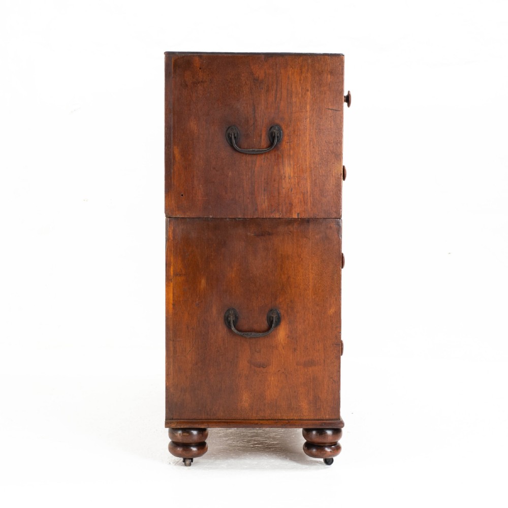 Georgian Military Campaign Teak Chest of Drawers (George III) View X
