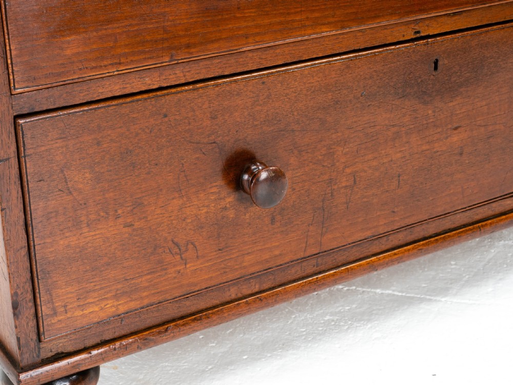Georgian Military Campaign Teak Chest of Drawers (George III) View XIII