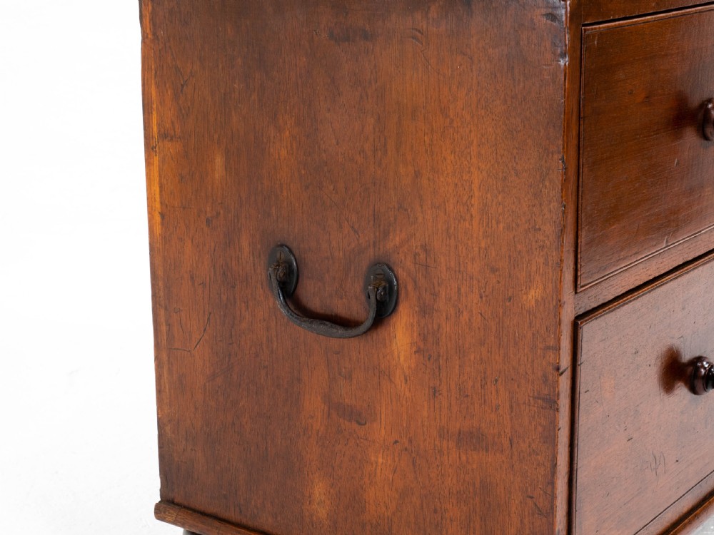 Georgian Military Campaign Teak Chest of Drawers (George III) View XIV