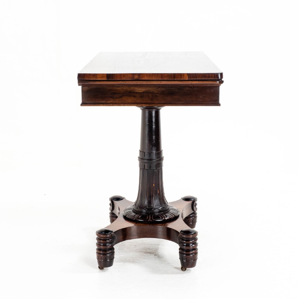 Regency Rosewood Card/Games or Console Table (Georgian William IV) View IV