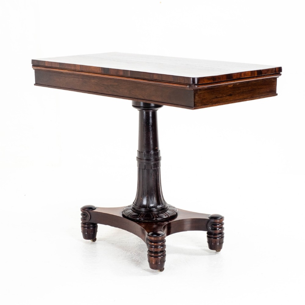 Regency Rosewood Card/Games or Console Table (Georgian William IV) View V