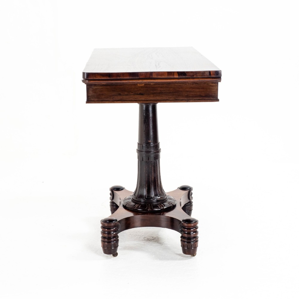 Regency Rosewood Card/Games or Console Table (Georgian William IV) View VIII