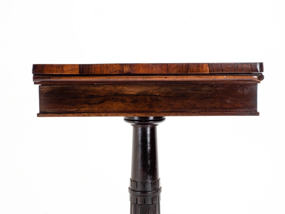 Regency Rosewood Card/Games or Console Table (Georgian William IV) View XI