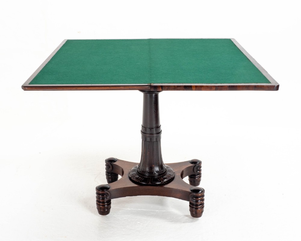 Regency Rosewood Card/Games or Console Table (Georgian William IV) View XV