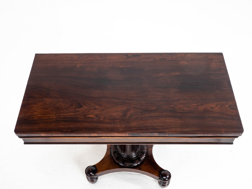 Regency Rosewood Card/Games or Console Table (Georgian William IV) View XIX
