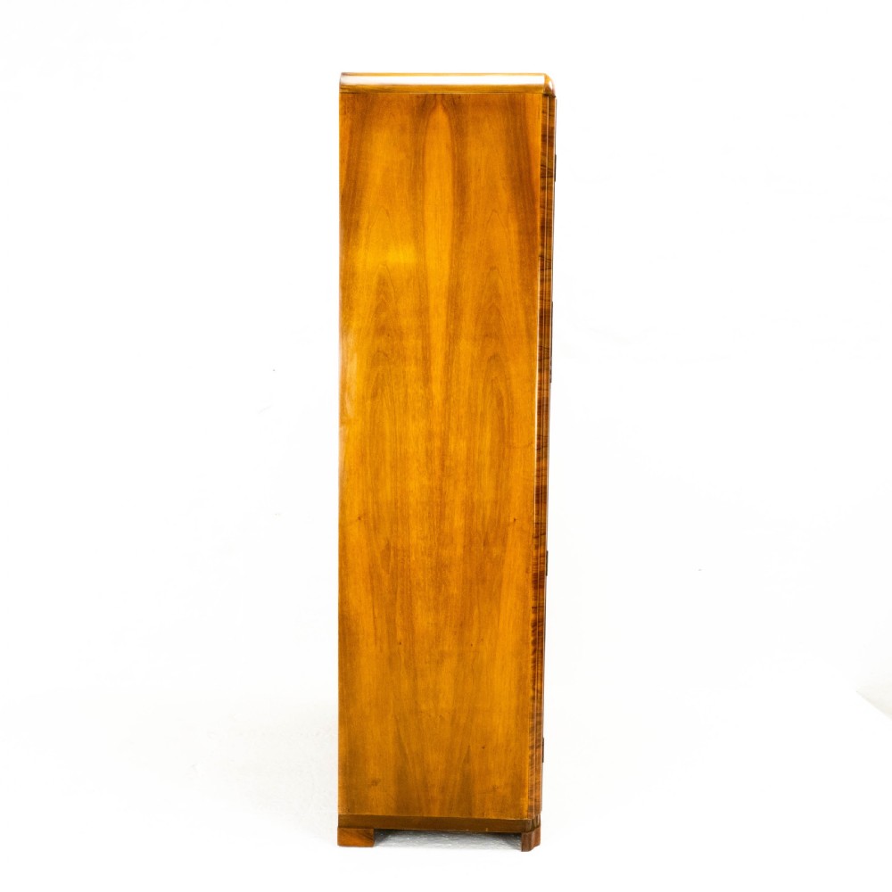 Art Deco Burr Walnut Double Wardrobe (Small Compactum Armoire) View V