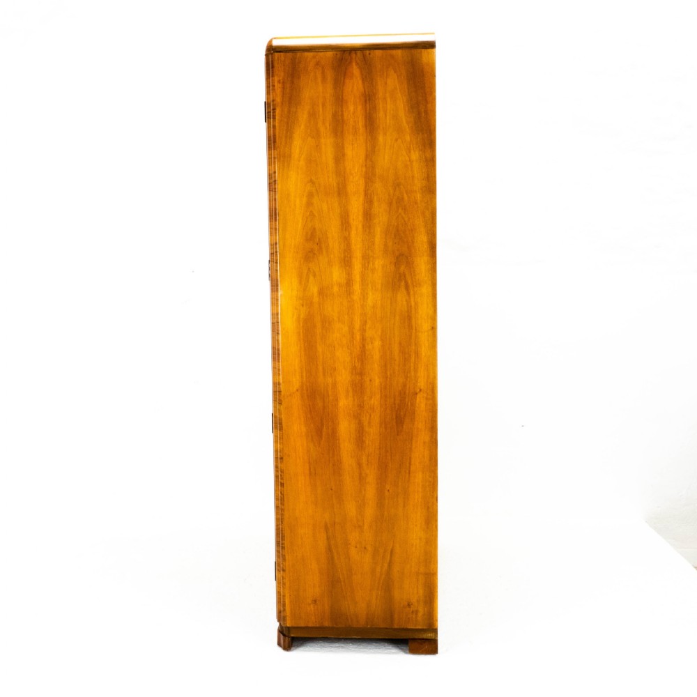 Art Deco Burr Walnut Double Wardrobe (Small Compactum Armoire) View VI