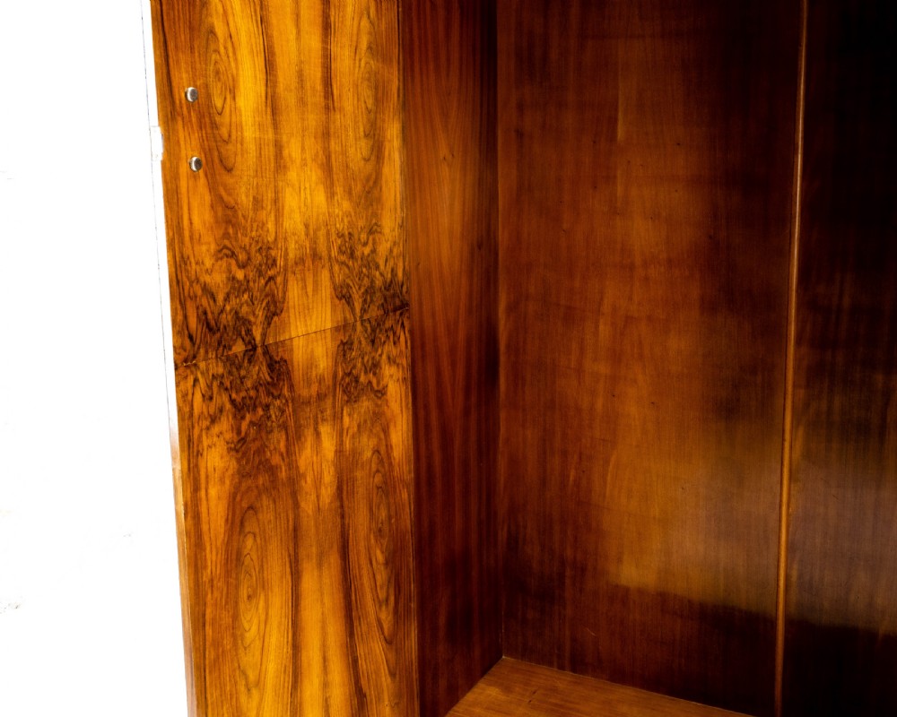 Art Deco Burr Walnut Double Wardrobe (Small Compactum Armoire) View XIV