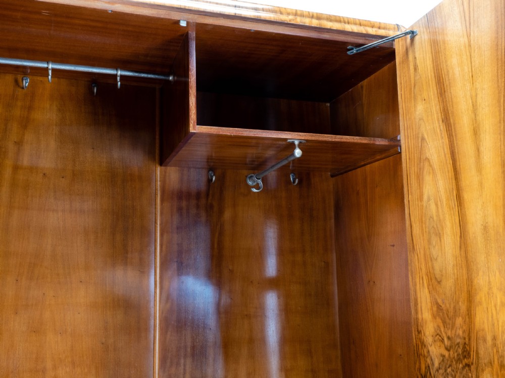 Art Deco Burr Walnut Double Wardrobe (Small Compactum Armoire) View XV