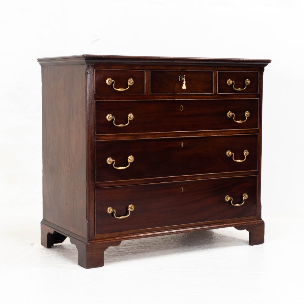 George III Mahogany Straight Front Chest of Drawers (Georgian) View III