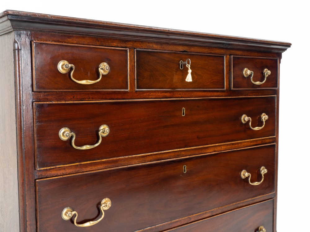 George III Mahogany Straight Front Chest of Drawers (Georgian) View VI