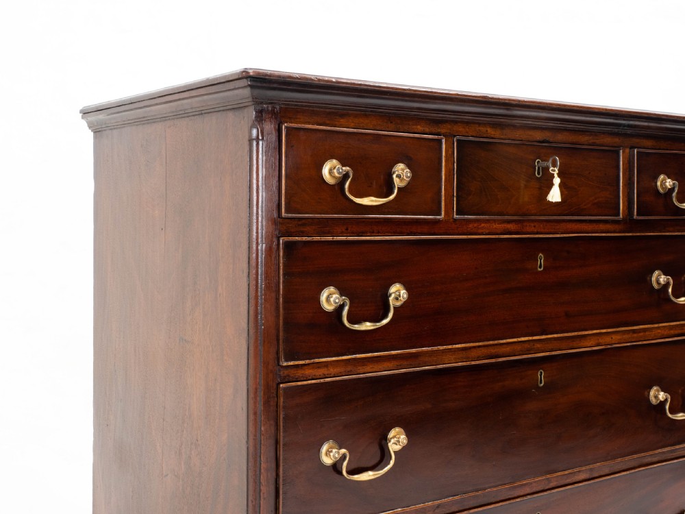 George III Mahogany Straight Front Chest of Drawers (Georgian) View VII