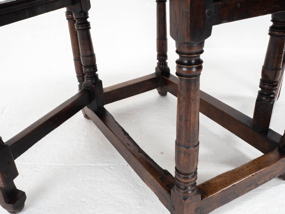 C17th Small Oak Country Gateleg Dining Table (Side Occasional) View XII