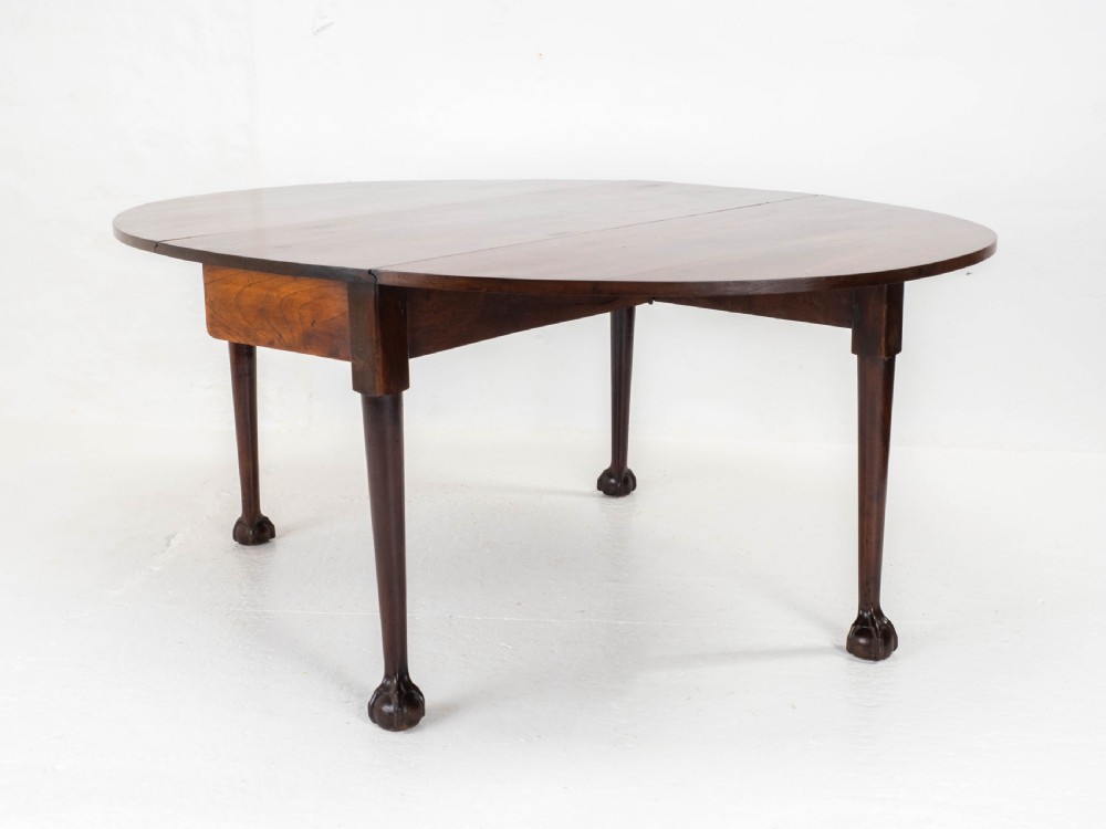 George II Ball & Claw Mahogany Gateleg Drop Leaf Dining Table (Georgian) View III
