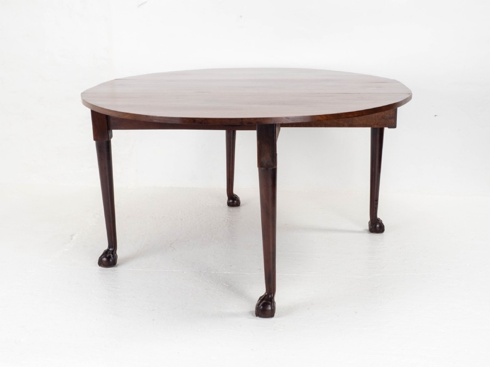 George II Ball & Claw Mahogany Gateleg Drop Leaf Dining Table (Georgian) View IV