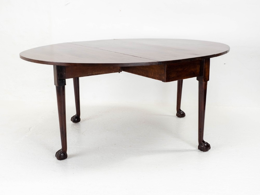 George II Ball & Claw Mahogany Gateleg Drop Leaf Dining Table (Georgian) View V