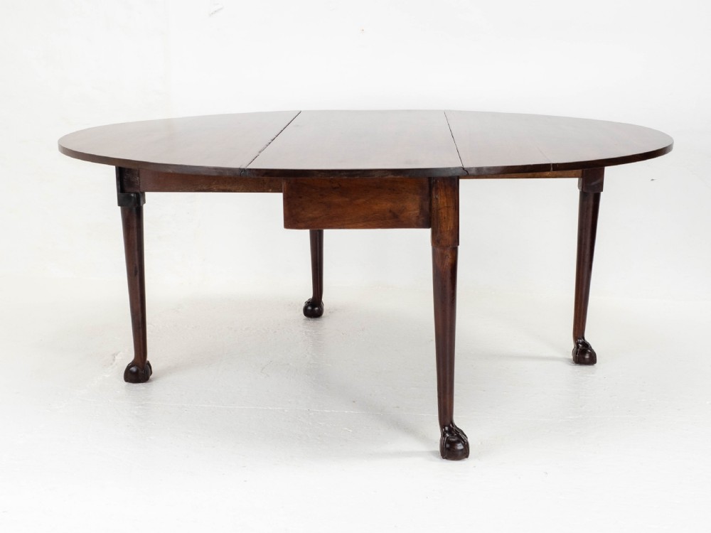 George II Ball & Claw Mahogany Gateleg Drop Leaf Dining Table (Georgian) View VI