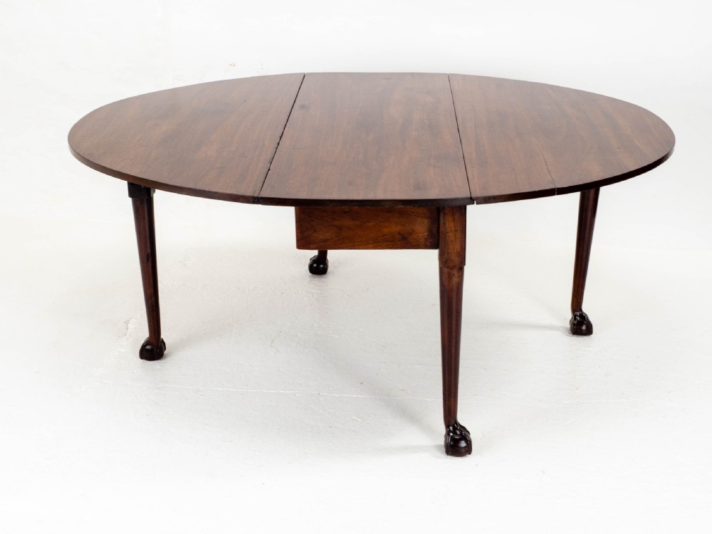 George II Ball & Claw Mahogany Gateleg Drop Leaf Dining Table (Georgian) View VII