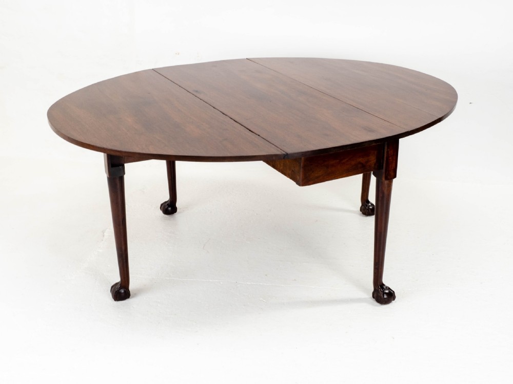 George II Ball & Claw Mahogany Gateleg Drop Leaf Dining Table (Georgian) View VIII