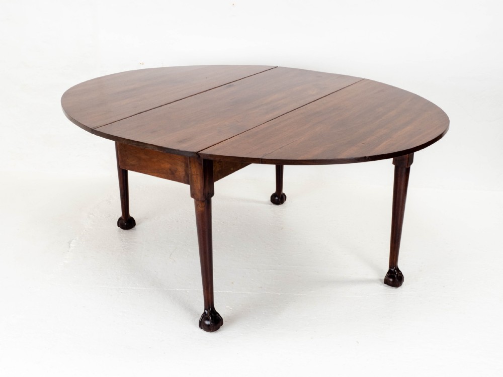 George II Ball & Claw Mahogany Gateleg Drop Leaf Dining Table (Georgian) View IX