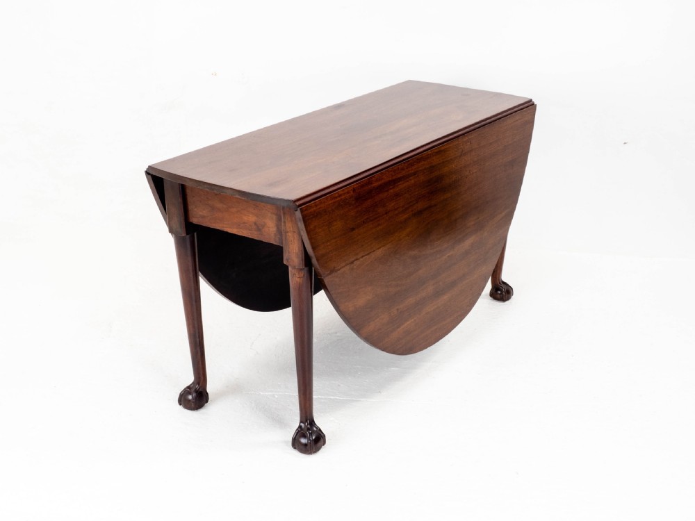 George II Ball & Claw Mahogany Gateleg Drop Leaf Dining Table (Georgian) View X