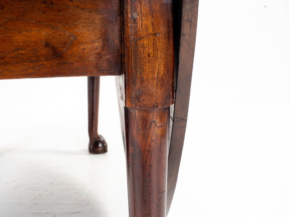 George II Ball & Claw Mahogany Gateleg Drop Leaf Dining Table (Georgian) View XV