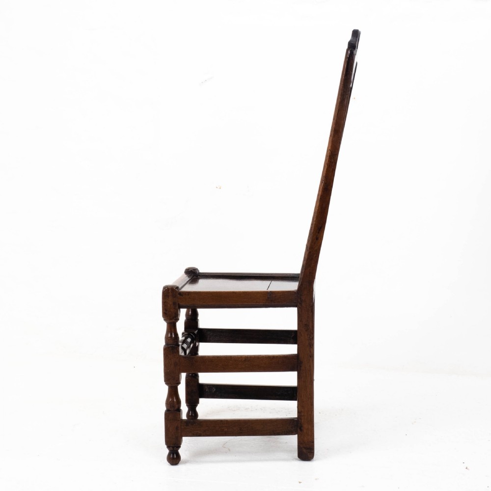 William & Mary Oak High Back Side Chair, Late C17th (Carolean, Jacobean) View VII