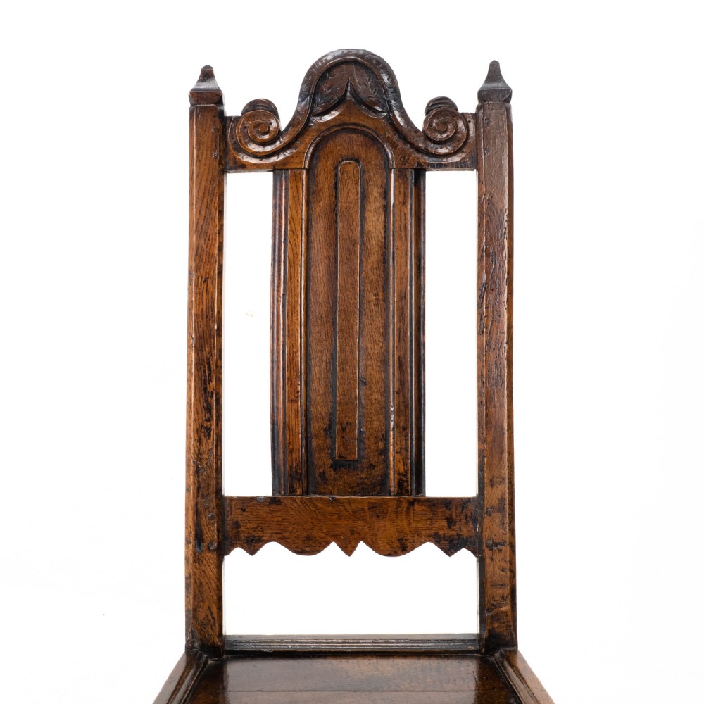 William & Mary Oak High Back Side Chair, Late C17th (Carolean, Jacobean) View XIII