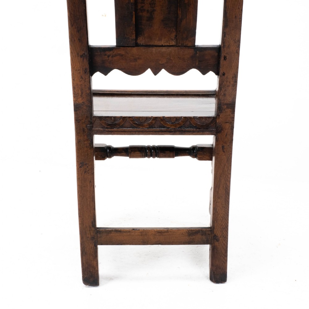 William & Mary Oak High Back Side Chair, Late C17th (Carolean, Jacobean) View XV