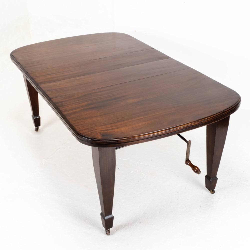 Small Edwardian Mahogany Wind-Out Extending Dining Table