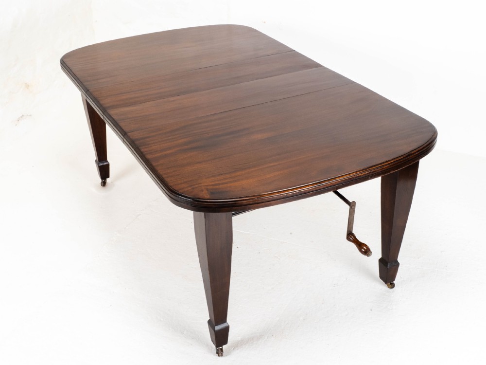 Small Edwardian Mahogany Wind-Out Extending Dining Table View III