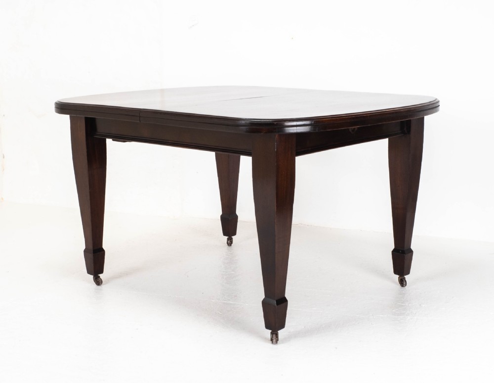 Small Edwardian Mahogany Wind-Out Extending Dining Table View IV