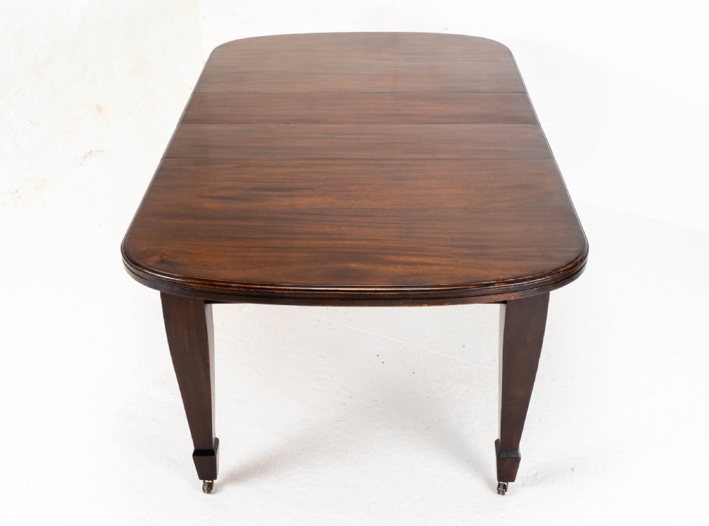 Small Edwardian Mahogany Wind-Out Extending Dining Table View X