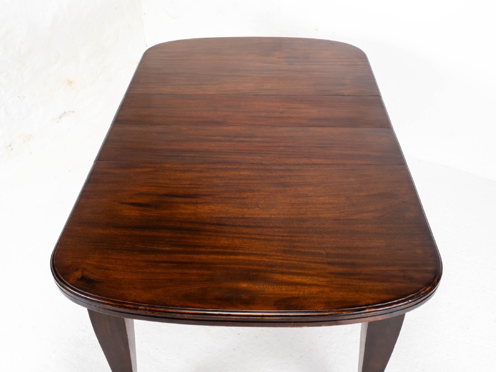 Small Edwardian Mahogany Wind-Out Extending Dining Table View XI