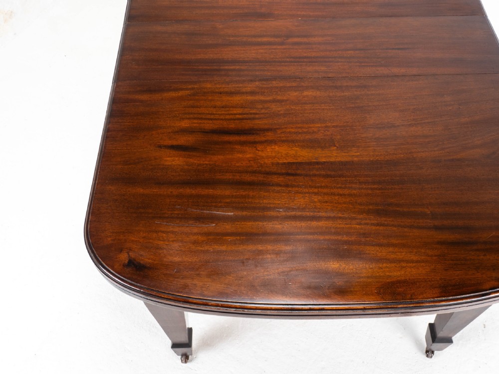 Small Edwardian Mahogany Wind-Out Extending Dining Table View XV
