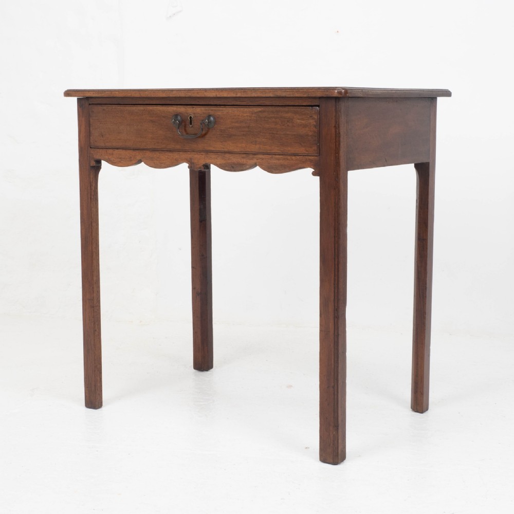 Georgian Mahogany Country Side Table with Drawer View II