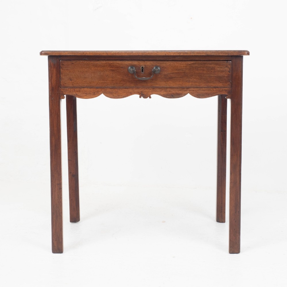 Georgian Mahogany Country Side Table with Drawer View III