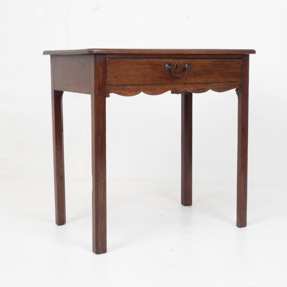 Georgian Mahogany Country Side Table with Drawer View IV