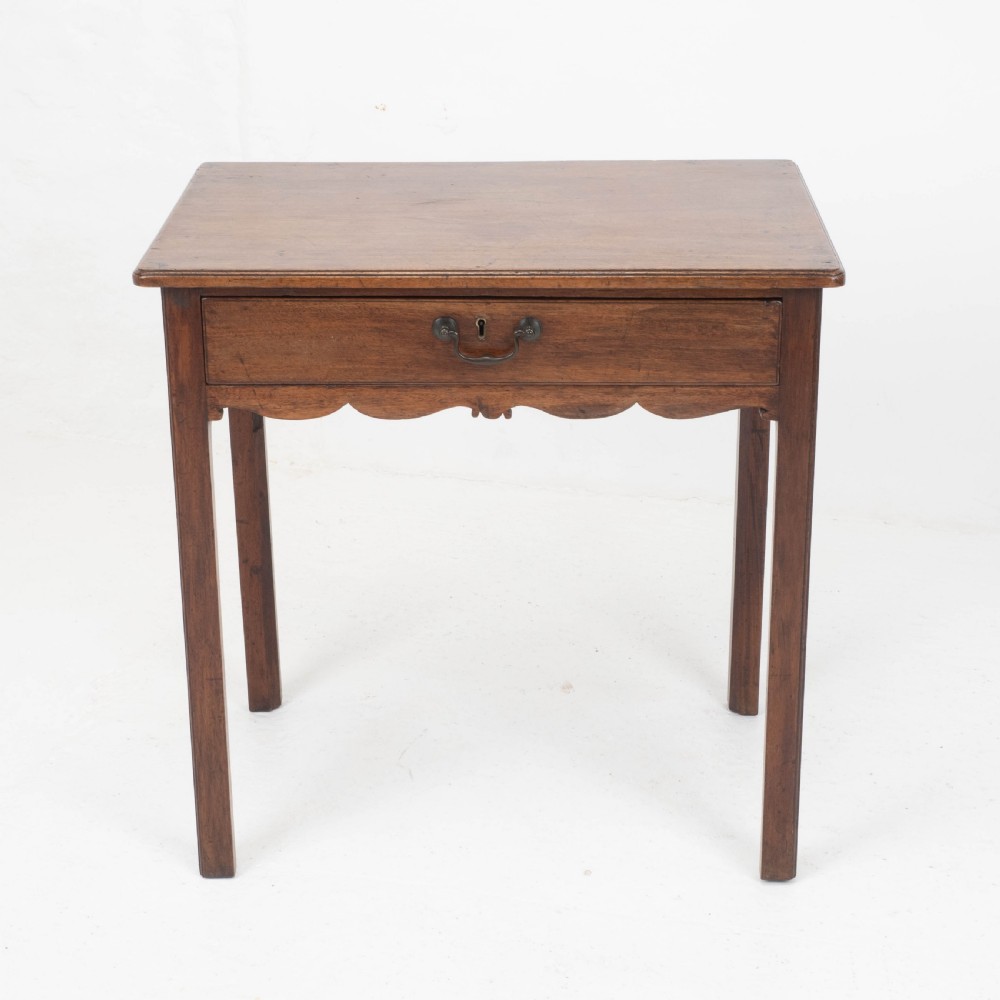 Georgian Mahogany Country Side Table with Drawer View V