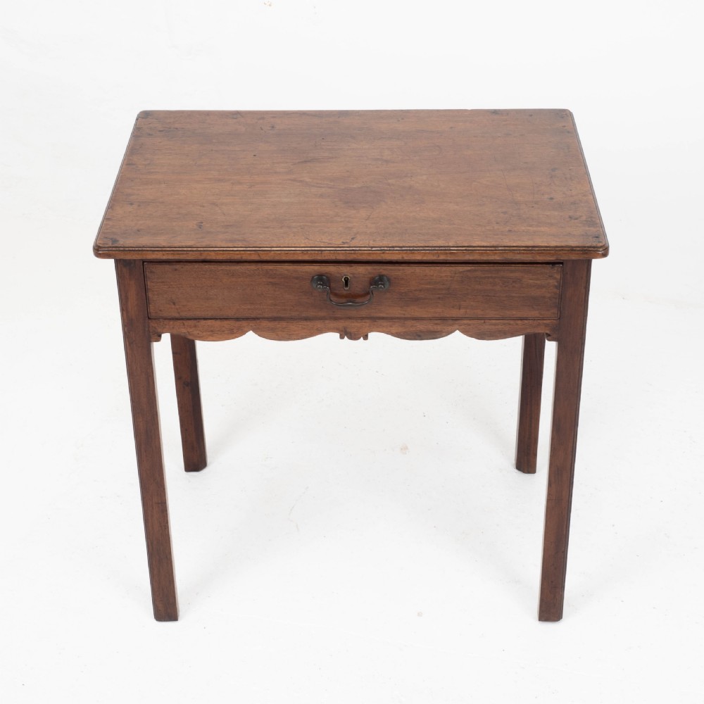 Georgian Mahogany Country Side Table with Drawer View VI