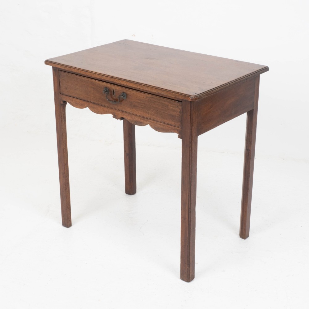 Georgian Mahogany Country Side Table with Drawer View VII