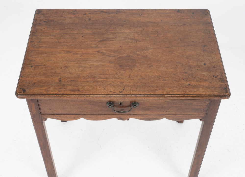 Georgian Mahogany Country Side Table with Drawer View VIII
