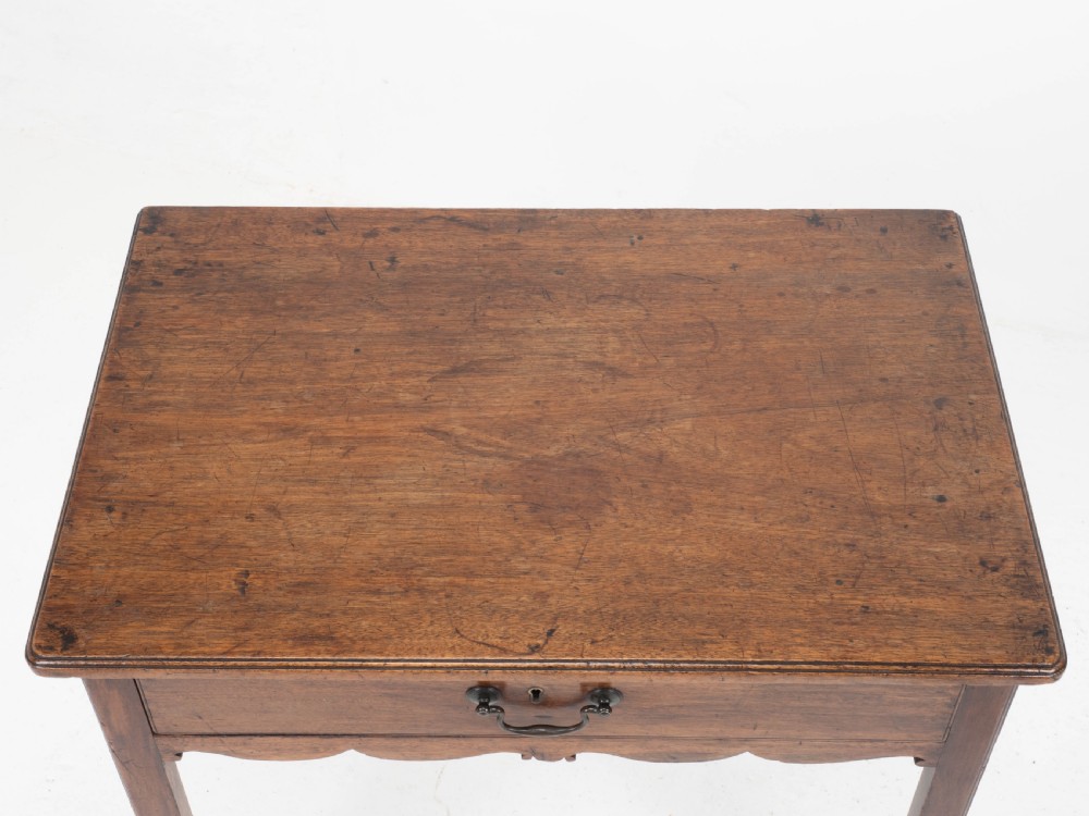 Georgian Mahogany Country Side Table with Drawer View IX